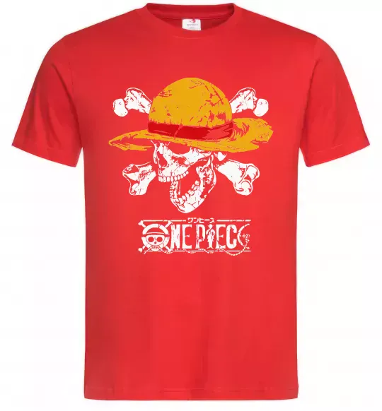 Мужская футболка Luffy One piece Красный фото