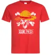 Мужская футболка Luffy One piece Красный Мужская футболка Luffy One piece Красный фото