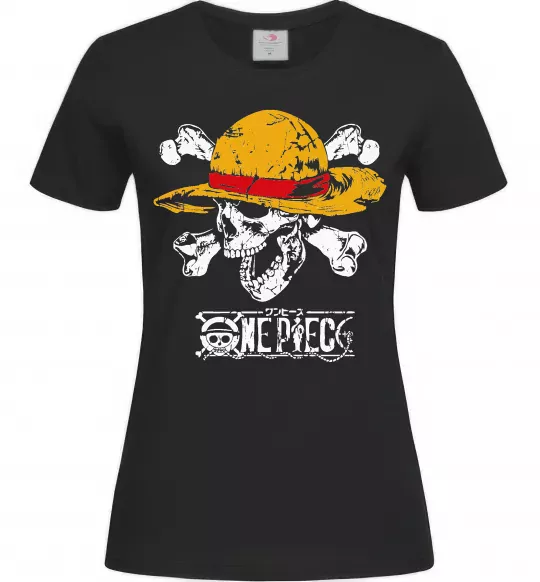Жіноча футболка Luffy One piece Чорний фото