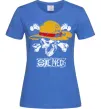 Жіноча футболка Luffy One piece Яскраво-синій фото