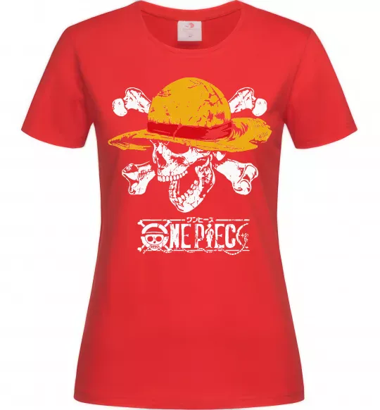 Жіноча футболка Luffy One piece Червоний фото