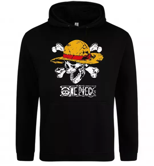 Мужская толстовка (худи) Luffy One piece Черный фото