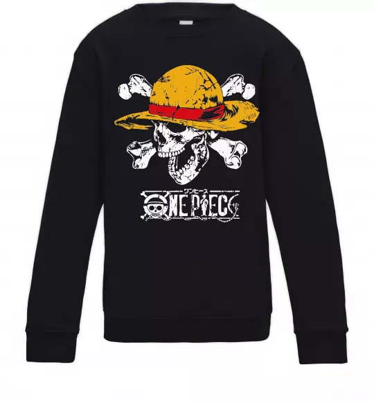 Дитячий світшот Luffy One piece Чорний фото