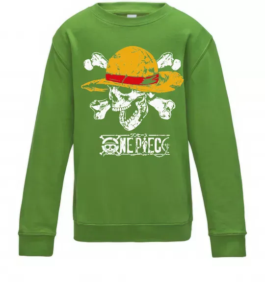 Дитячий світшот Luffy One piece Лаймовий фото