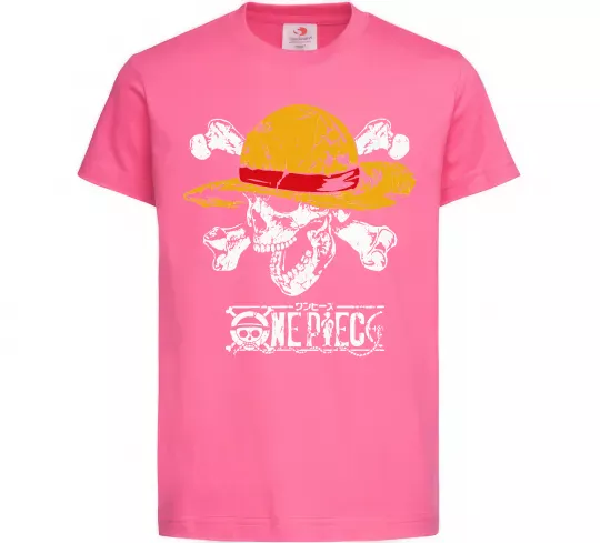 Детская футболка Luffy One piece Ярко-розовый фото