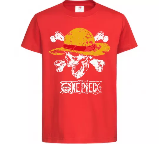 Детская футболка Luffy One piece Красный фото