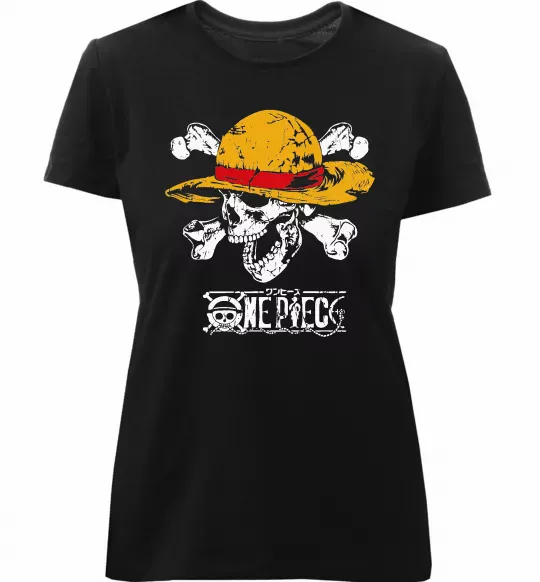 Жіноча преміум футболка Luffy One piece Чорний фото