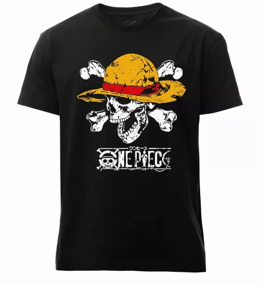 Мужская премиум футболка Luffy One piece Черный фото