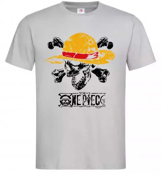 Мужская футболка Luffy One piece Серый фото