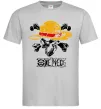 Мужская футболка Luffy One piece Серый Мужская футболка Luffy One piece Серый фото