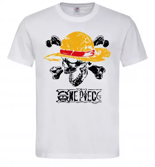 Мужская футболка Luffy One piece Белый фото