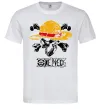 Мужская футболка Luffy One piece Белый Мужская футболка Luffy One piece Белый фото