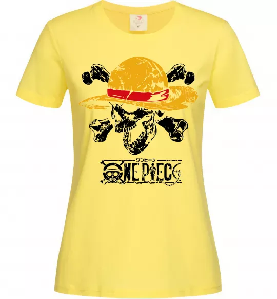 Жіноча футболка Luffy One piece Лимонний фото