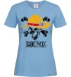 Жіноча футболка Luffy One piece Блакитний фото