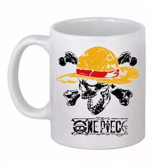Чашка керамічна Luffy One piece Білий фото