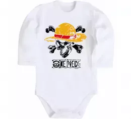 Детский боди Luffy punch Белый фото