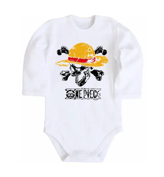 Детский боди Luffy One piece Белый фото