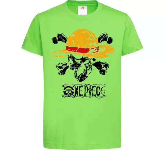 Детская футболка Luffy One piece Лаймовый фото