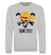 Свитшот Luffy One piece Серый меланж фото