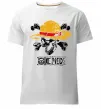 Мужская премиум футболка Luffy One piece Белый фото