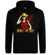 Мужская толстовка (худи) One piece Luffy Черный фото