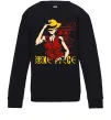 Детский Свитшот One piece Luffy Черный фото