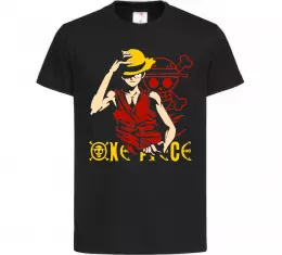 Детская футболка One piece Luffy Черный фото