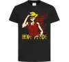 Дитяча футболка One piece Luffy Чорний фото
