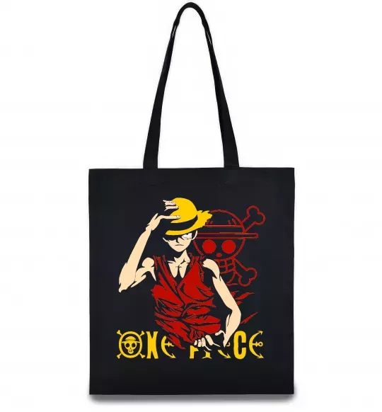Эко-сумка One piece Luffy Черный фото