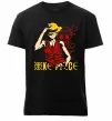 Чоловіча преміум футболка One piece Luffy Чорний фото