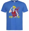 Мужская футболка One piece Luffy Ярко-синий Мужская футболка One piece Luffy Ярко-синий фото