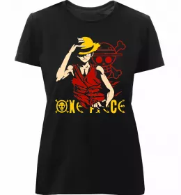 Женская премиум футболка One piece мітки Белый фото