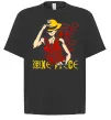 Футболка Оверсайз One piece Luffy Чорний фото