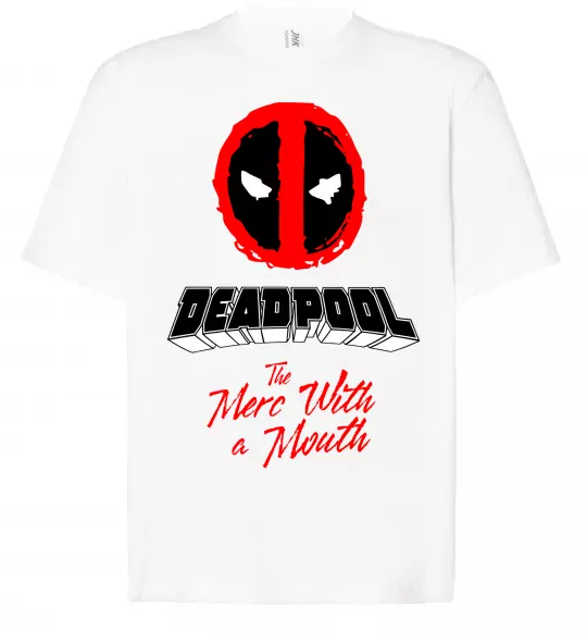 Футболка Оверсайз Deadpool the merc with a mouth Белый фото