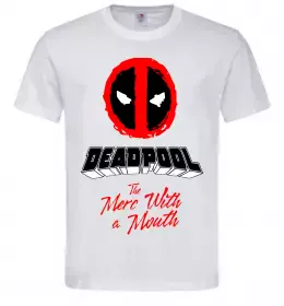 Мужская футболка Deadpool the merc with a mouth Белый фото