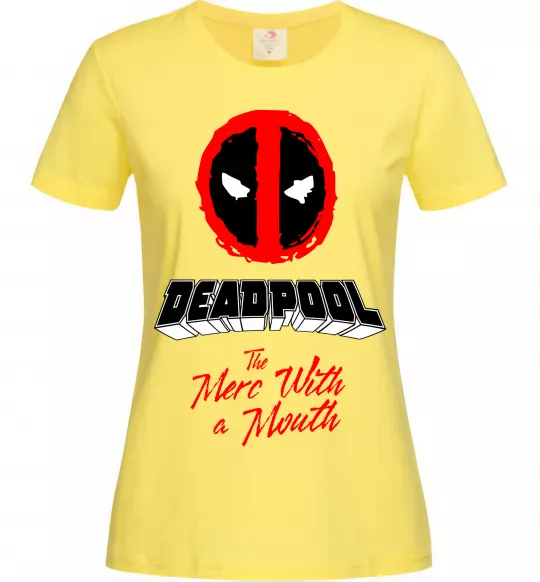 Женская футболка Deadpool the merc with a mouth Лимонный фото