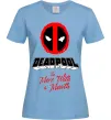Женская футболка Deadpool the merc with a mouth Голубой фото