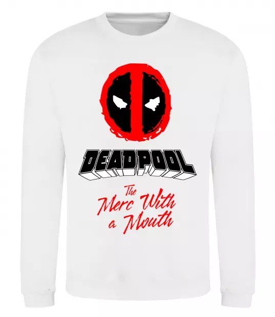 Свитшот Deadpool the merc with a mouth Белый фото