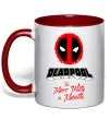 Чашка с цветной ручкой Deadpool the merc with a mouth Красный фото