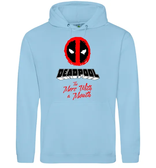 Чоловіча толстовка (худі) Deadpool the merc with a mouth Блакитний фото