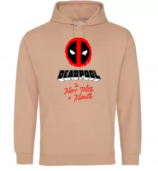 Жіноча толстовка (худі) Deadpool the merc with a mouth Пісочний фото