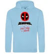 Жіноча толстовка (худі) Deadpool the merc with a mouth Блакитний фото