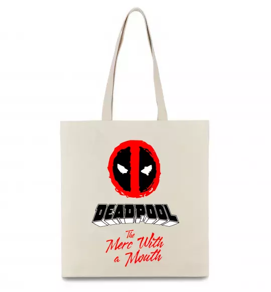 Еко-сумка Deadpool the merc with a mouth Бежевий фото