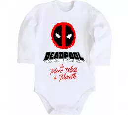 Детский боди Deadpool the merc with a mouth Белый фото