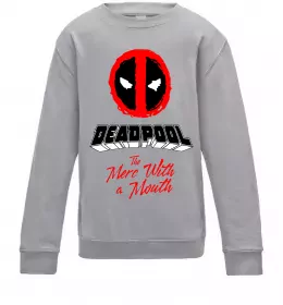 Дитячий світшот Deadpool the merc with a mouth Сірий меланж фото