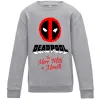 Дитячий світшот Deadpool the merc with a mouth Сірий меланж фото