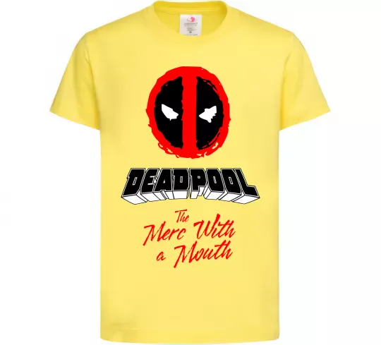 Дитяча футболка Deadpool the merc with a mouth Лимонний фото