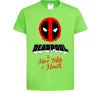Дитяча футболка Deadpool the merc with a mouth Лаймовий фото