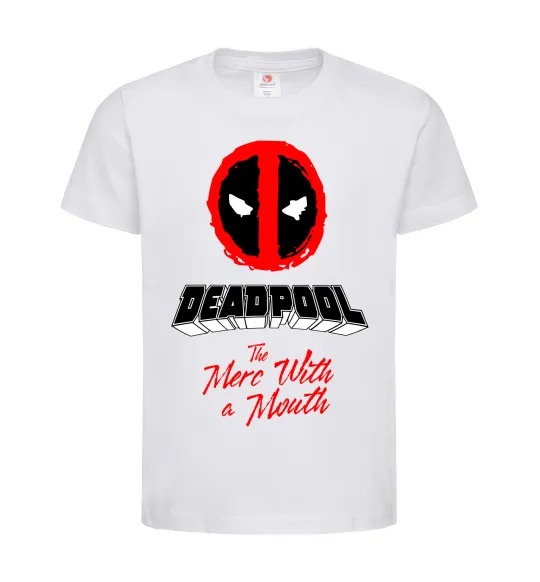 Детская футболка Deadpool the merc with a mouth Белый фото