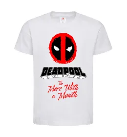 Дитяча футболка Deadpool the merc with a mouth Білий фото